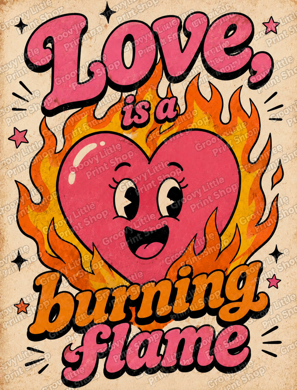 Love Is A Burning Flame I Lyrics I Wall Art