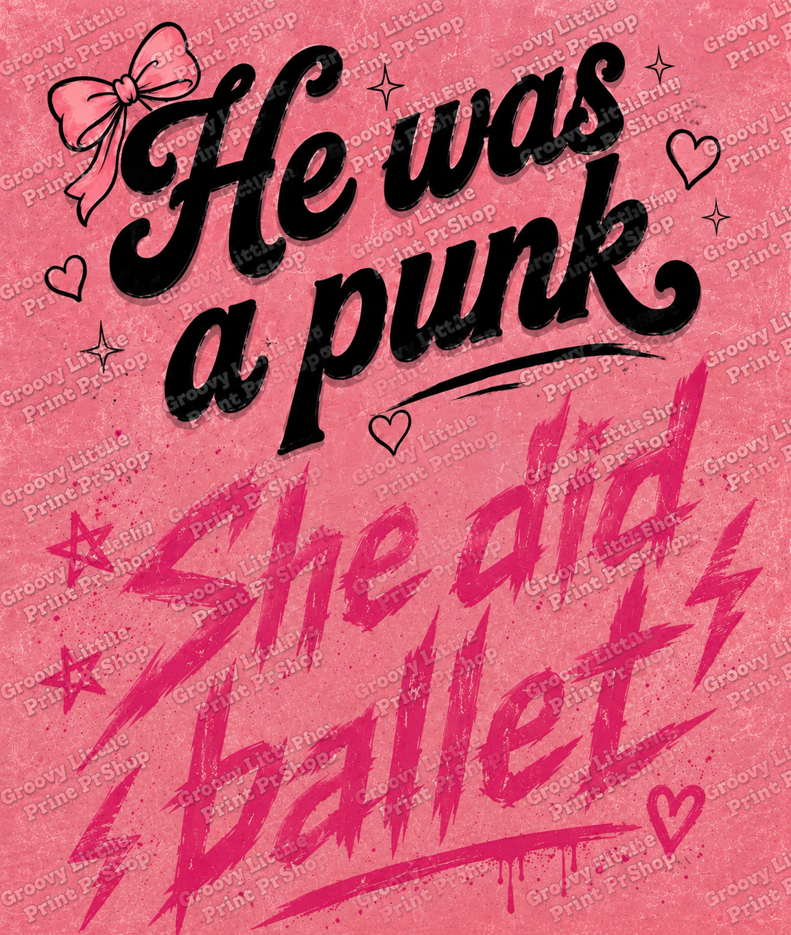 He Was A Punk I She Did Ballet I Music Wall Art