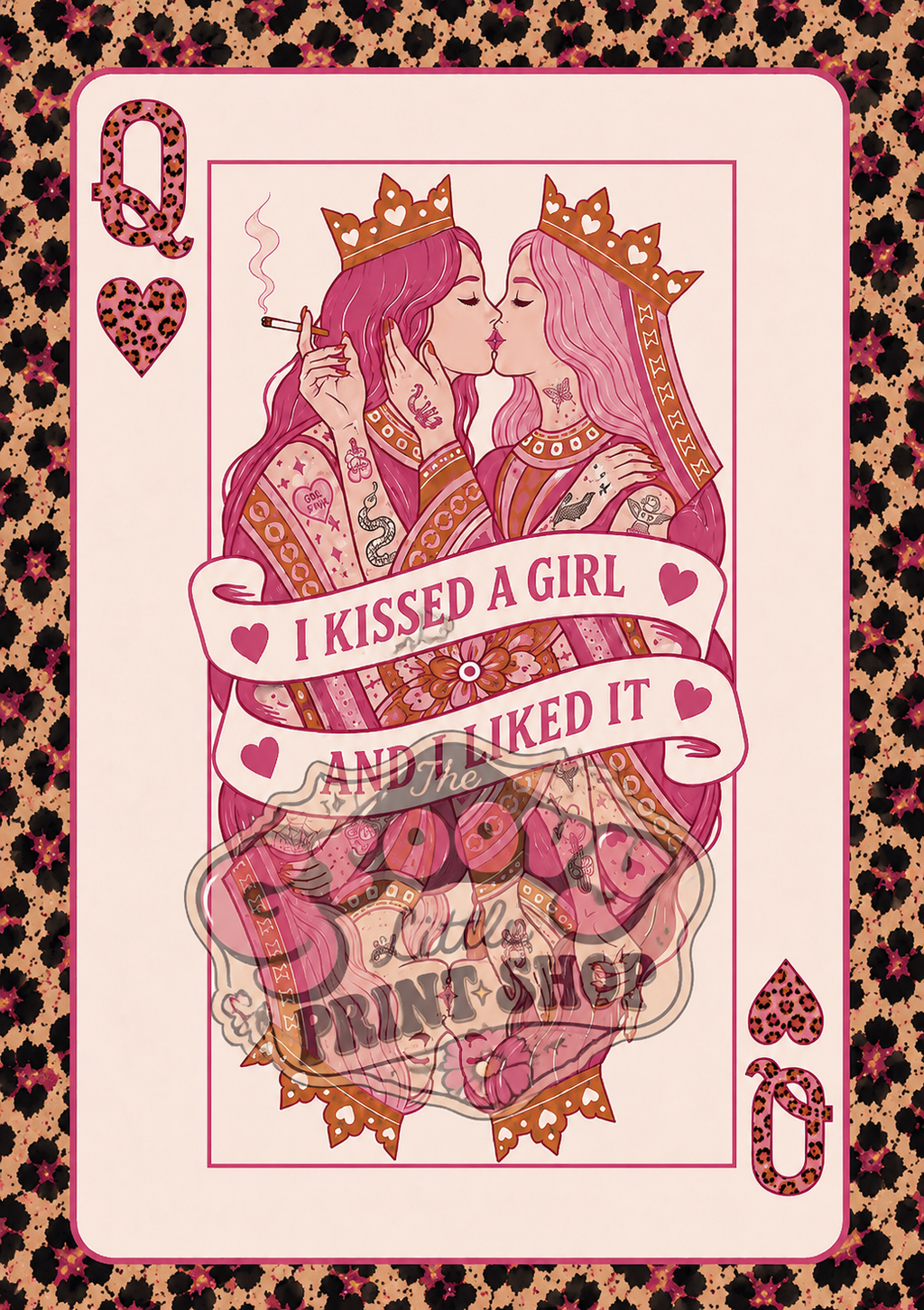 Queen Of Hearts I I Kissed A Girl! I Fun Wall Art 💋